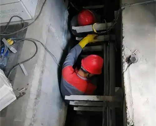 竟陵街道电缆沟堵漏