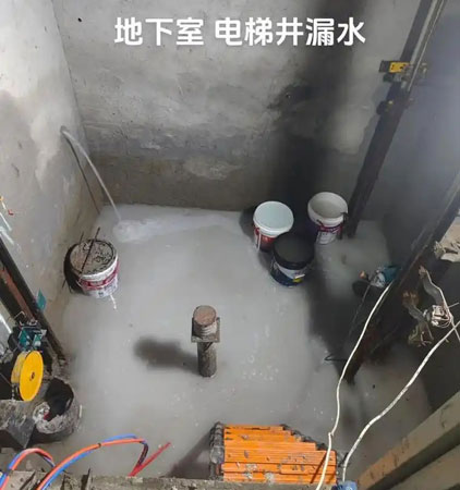 竟陵街道电梯井堵漏
